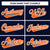 Custom Navy- Orange- White Bomber Full-Snap Varsity Letterman Jacket