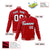 Custom Royal Red White Black Bomber Full-Snap Varsity Letterman Jacket