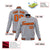 Custom Gray Orange Black Bomber Full-Snap Varsity Letterman Jacket