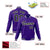 Custom Purple Black-White Bomber Full-Snap Varsity Letterman Jacket