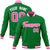 Custom Neon-Green Pink-White Bomber Full-Snap Varsity Letterman Jacket