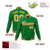 Custom Neon-Green Gold Black-White Bomber Full-Snap Varsity Letterman Jacket