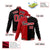 Custom Royal-Red White Black Bomber Full-Snap Varsity Letterman Split Fashion Jacket