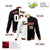 Custom White Black Cream Bomber Full-Snap Varsity Letterman Split Fashion Jacket