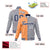 Custom Orange Gray White Bomber Full-Snap Varsity Letterman Split Fashion Jacket