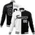 Custom White Black Gray Bomber Full-Snap Varsity Letterman Split Fashion Jacket