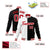 Custom White Black Red Bomber Full-Snap Varsity Letterman Split Fashion Jacket