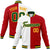 Custom White Red Kelly-Green Gold Bomber Full-Snap Varsity Letterman Split Fashion Jacket