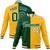 Custom Kelly Green Gold-White Bomber Full-Snap Varsity Letterman Split Fashion Jacket