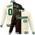 Custom Olive Cream Kelly-Green Bomber Full-Snap Varsity Letterman Split Fashion Jacket