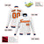 Custom White- Orange-Powder Blue Bomber Full-Snap Varsity Letterman Jacket