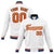 Custom White- Orange-Powder Blue Bomber Full-Snap Varsity Letterman Jacket