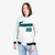 Custom White- Midnight Green- Black Bomber Full-Snap Varsity Letterman Jacket