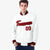 Custom White-Red-Black Bomber Full-Snap Varsity Letterman Jacket