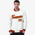 Custom White- Orange-Black Bomber Full-Snap Varsity Letterman Jacket