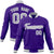 Custom Purple- Gray-White Bomber Full-Snap Varsity Letterman Jacket