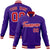 Custom Purple- Red-White Bomber Full-Snap Varsity Letterman Jacket