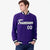 Custom Purple- White-Black Bomber Full-Snap Varsity Letterman Jacket