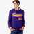 Custom Purple- Orange-White Bomber Full-Snap Varsity Letterman Jacket