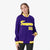 Custom Purple- Yellow-White Bomber Full-Snap Varsity Letterman Jacket