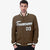 Custom Brown- White- Black Bomber Full-Snap Varsity Letterman Jacket