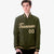 Custom Olive- Old-Gold-Black Bomber Full-Snap Varsity Letterman Jacket