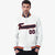 Custom White-Old-Gold-Red Bomber Full-Snap Varsity Letterman Jacket