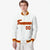 Custom White- Orange-Gold Bomber Full-Snap Varsity Letterman Jacket