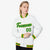 Custom White- Neon-Green- Gold Bomber Full-Snap Varsity Letterman Jacket