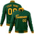 Custom Midnight-Green Yellow-Black Bomber Full-Snap Varsity Letterman Jacket