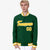 Custom Midnight Green- Yellow-White Bomber Full-Snap Varsity Letterman Jacket