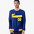 Custom Royal Blue-Yellow-White Bomber Full-Snap Varsity Letterman Jacket