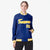 Custom Royal Blue-Yellow-White Bomber Full-Snap Varsity Letterman Jacket