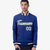 Custom Royal Blue- White-Black Bomber Full-Snap Varsity Letterman Jacket