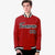 Custom Red-Black-White Bomber Full-Snap Varsity Letterman Jacket