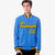 Custom Powder Blue- Yellow-Navy Bomber Full-Snap Varsity Letterman Jacket