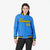 Custom Powder Blue- Yellow-Navy Bomber Full-Snap Varsity Letterman Jacket