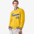 Custom Yellow- Navy-White Bomber Full-Snap Varsity Letterman Jacket