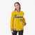 Custom Yellow- Navy-White Bomber Full-Snap Varsity Letterman Jacket