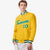 Custom Yellow-Kelly Green- White Bomber Full-Snap Varsity Letterman Jacket