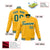 Custom Yellow- Kelly-Green White Bomber Full-Snap Varsity Letterman Jacket