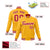 Custom Yellow- Red-White Bomber Full-Snap Varsity Letterman Jacket