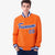 Custom Orange- Purple-White Bomber Full-Snap Varsity Letterman Jacket