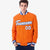 Custom Orange-White-Purple Bomber Full-Snap Varsity Letterman Jacket