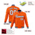 Custom Orange- White-Black Bomber Full-Snap Varsity Letterman Jacket