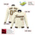 Custom Cream- Old Gold- Black Bomber Full-Snap Varsity Letterman Jacket