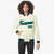 Custom Cream- Aqua-Black Bomber Full-Snap Varsity Letterman Jacket