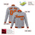 Custom Gray- Orange-Black Bomber Full-Snap Varsity Letterman Jacket