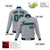 Custom Gray- Aqua-Black Bomber Full-Snap Varsity Letterman Jacket