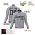 Custom Gray- Black-White Bomber Full-Snap Varsity Letterman Jacket